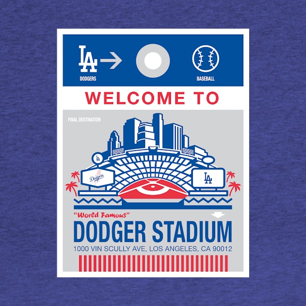 Dodger Stadium Baggage Tag by ElRyeShop